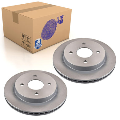 Pair of Rear Brake Disc Fits Ford OE 5026786 Blue Print ADF124326