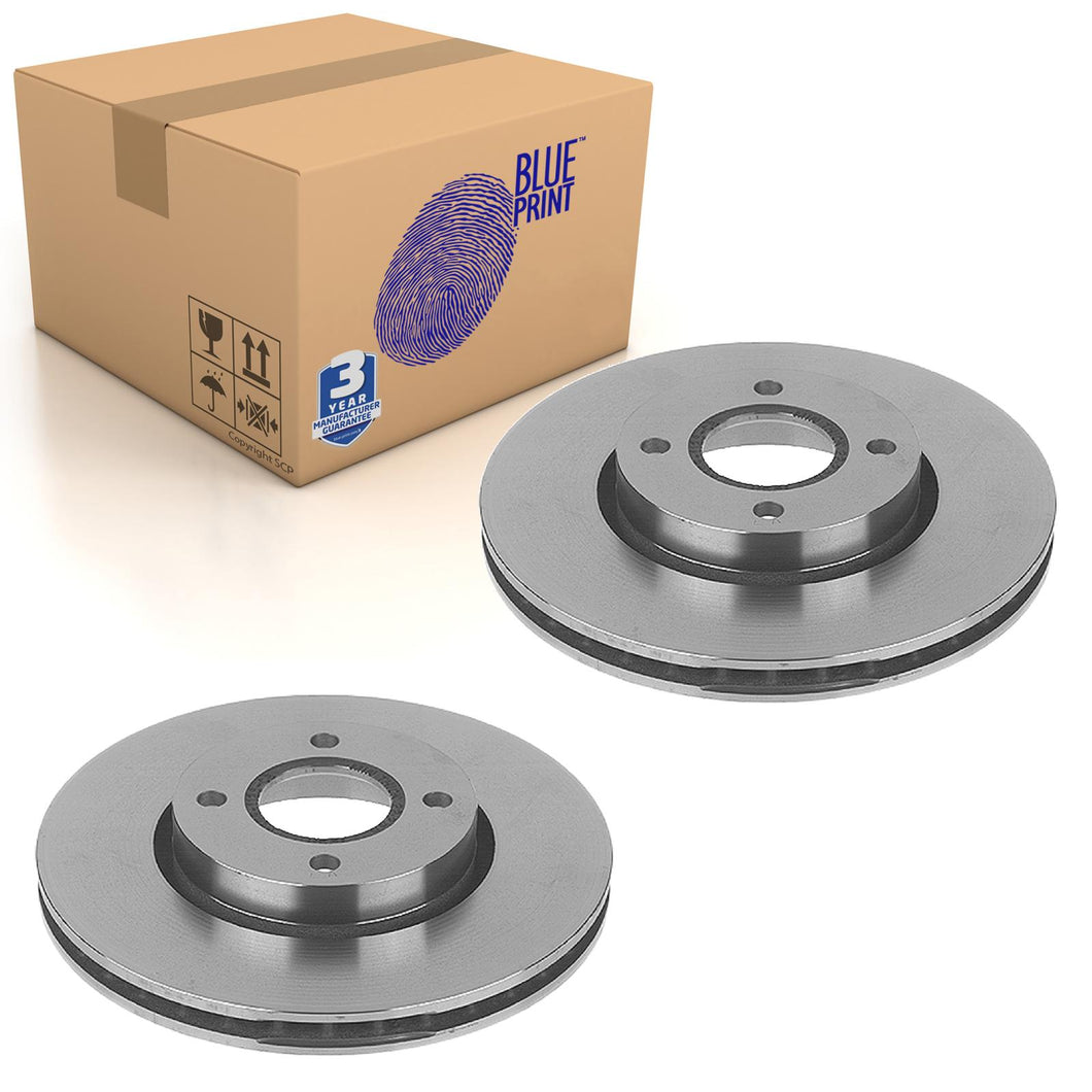 Pair of Front Brake Disc Fits Ford OE 5026785 Blue Print ADF124327