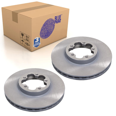 Pair of Front Brake Disc Fits Ford OE 1543340 Blue Print ADF124330