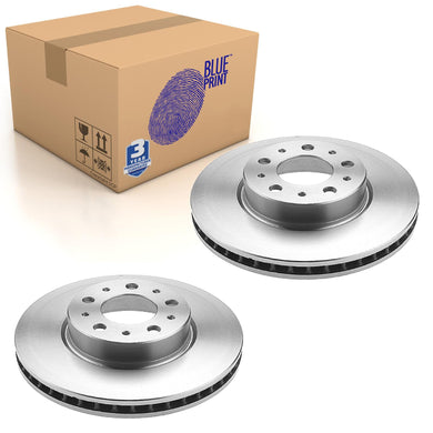 Pair of Front Brake Disc Fits Volvo 740 940 960 Blue Print ADF124332
