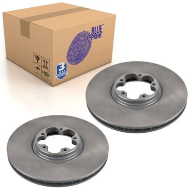 Pair of Front Brake Disc Fits Ford OE 1738815 Blue Print ADF124341