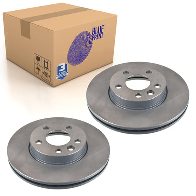 Pair of Front Brake Disc Fits Volkswagen Audi Blue Print ADF124343