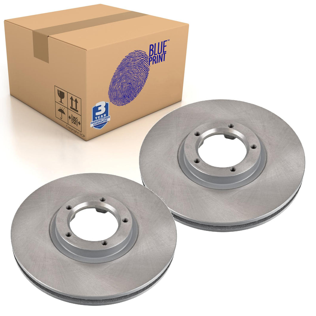Pair of Front Brake Disc Fits Ford OE 5029816 Blue Print ADF124345
