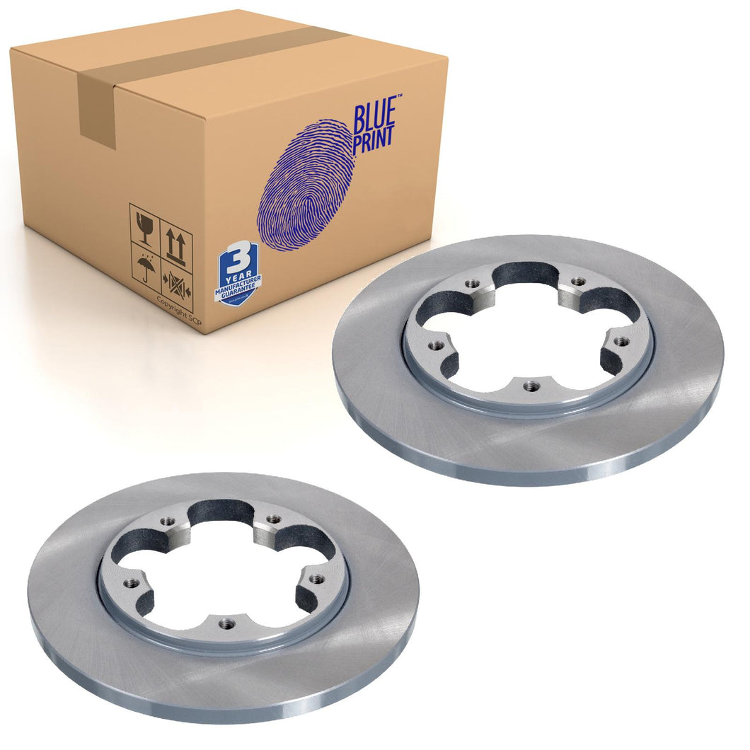 Pair of Rear Brake Disc Fits Ford OE 1815599 Blue Print ADF124354