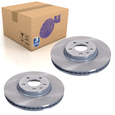 Pair of Front Brake Disc Fits Ford OE 2017128 Blue Print ADF124355