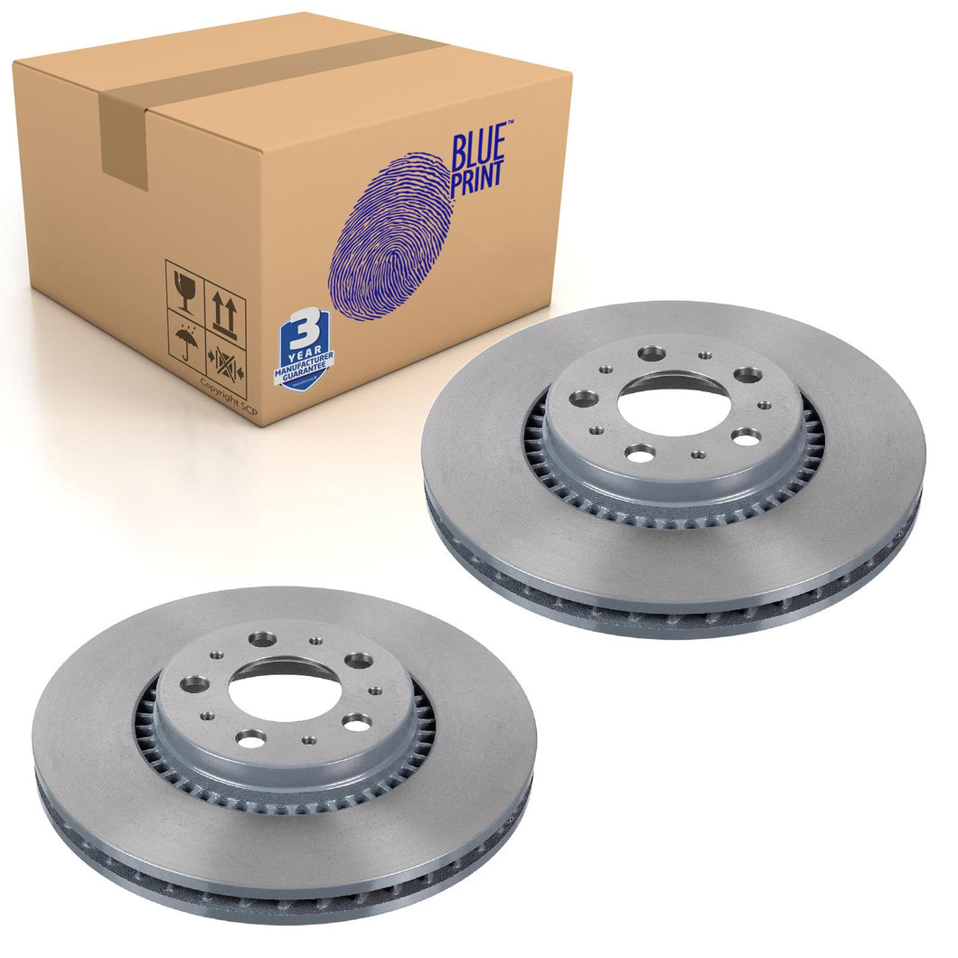 Pair of Front Brake Disc Fits Volvo OE 31471827SK1 Blue Print ADF124358
