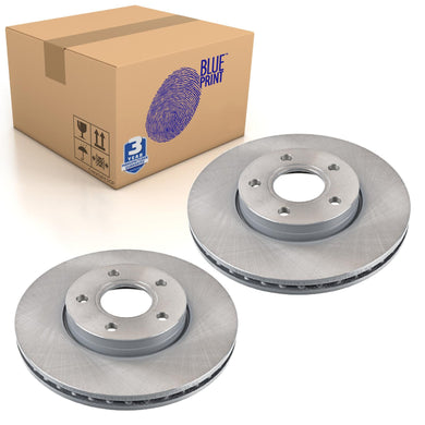 Pair of Front Brake Disc Fits Volvo OE 31381374 Blue Print ADF124359