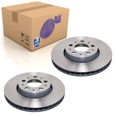 Pair of Front Brake Disc Fits Volvo S XC70 OE 31471830SK1 Blue Print ADF124361
