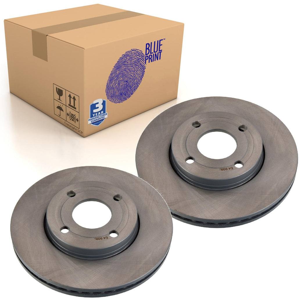 Pair of Front Brake Disc Fits Ford OE 2095058 Blue Print ADF124363
