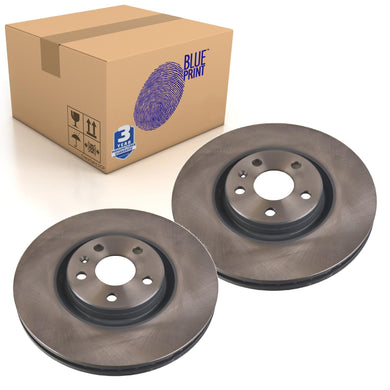 Pair of Front Brake Disc Fits Volvo OE 32254356SK1 Blue Print ADF124365