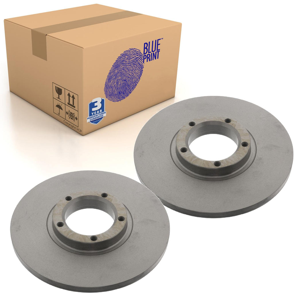 Pair of Front Brake Disc Fits Ford Transit OE 5022676 Blue Print ADF124367
