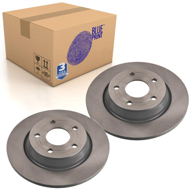 Pair of Rear Brake Disc Fits Ford Focus 2018 On OE 2196429 Blue Print ADF124379