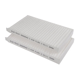 Cabin Pollen Filter X2 Fits Hyundai Tucson 4x4 Blue Print ADG02542