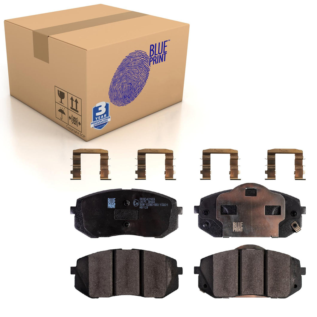 Front Brake Pads Soul Set Kit Fits Kia 58101-B2A60 Blue Print ADG042163