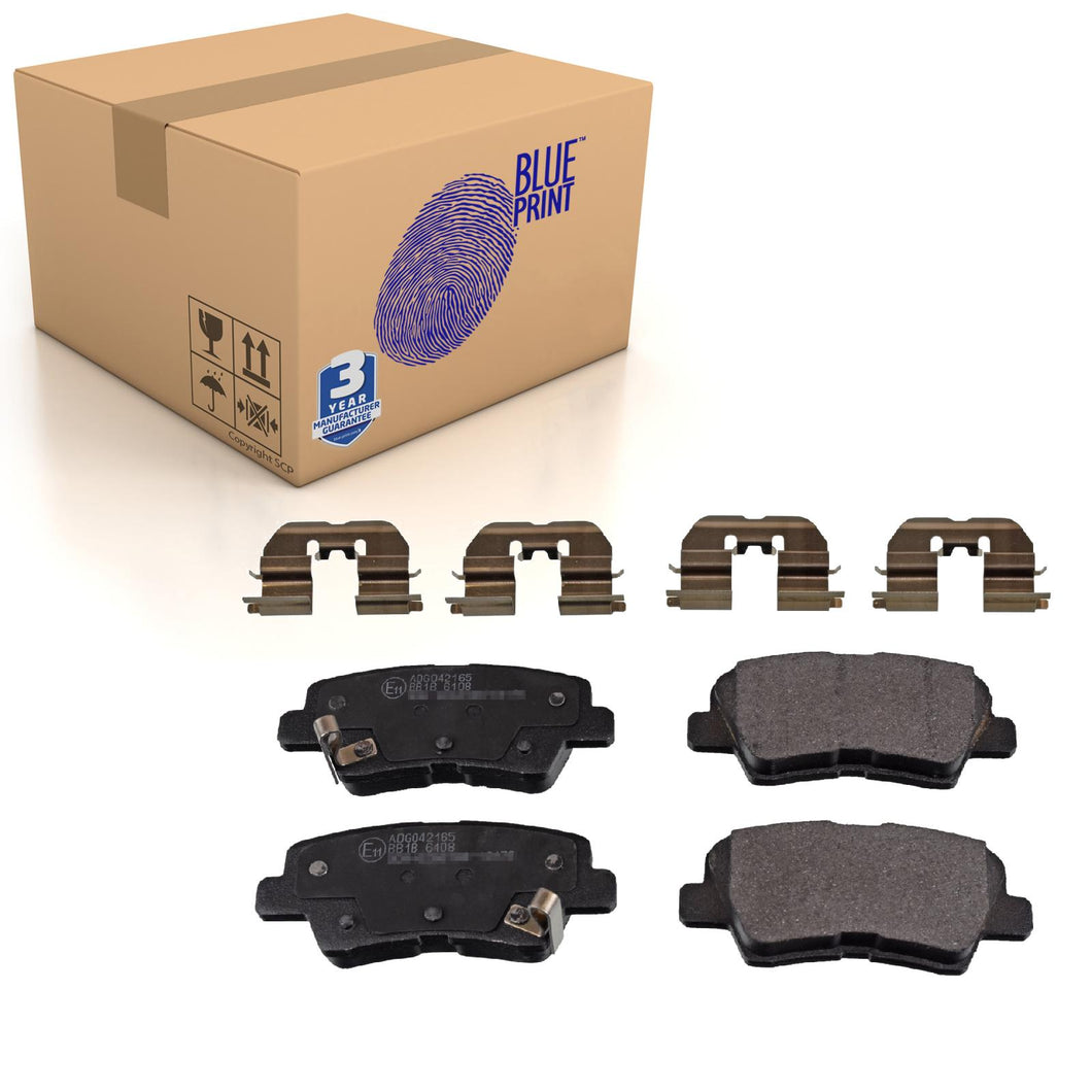 Rear Brake Pads Set Kit Fits Hyundai 58302-C8A30 Blue Print ADG042165