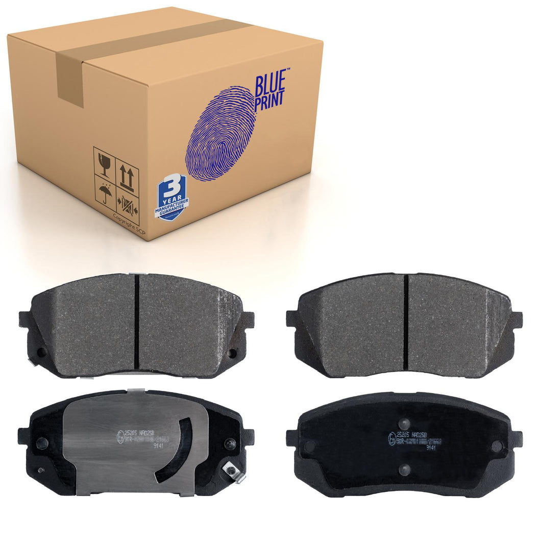 Front Brake Pads Sportage Set Kit Fits Kia 58101-D7A50 Blue Print ADG042179