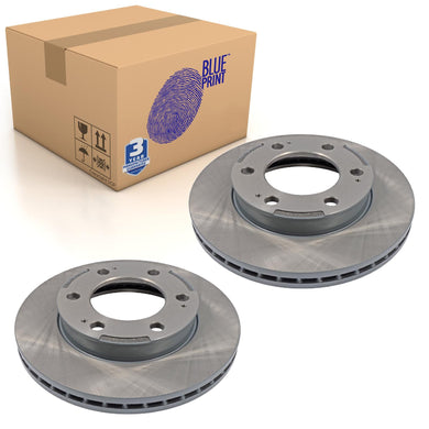 Pair of Front Brake Disc Fits Ssangyong RX-Series Blue Print ADG043112