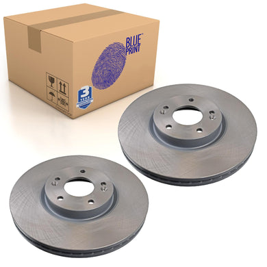 Pair of Front Brake Disc Fits Hyundai Santa Fe Veracruz Blue Print ADG043122