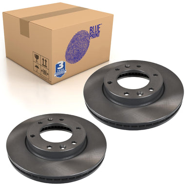 Pair of Front Brake Disc Fits KIA Carnival Sedona Blue Print ADG043123