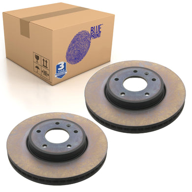 Pair of Front Brake Disc Fits Vauxhall Antara 4x4 Blue Print ADG043126