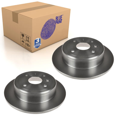 Pair of Rear Brake Disc Fits Daewoo OE 96328254 Blue Print ADG043131