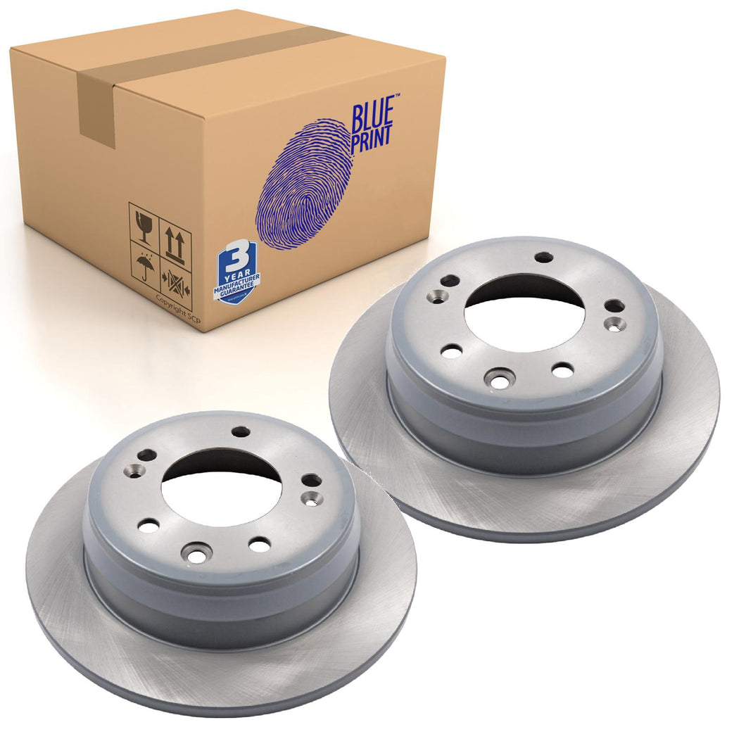 Pair of Rear Brake Disc Fits KIA Cee’d Proceed Sportage Blue Print ADG043132