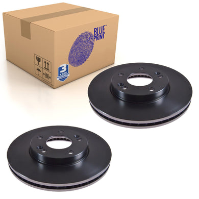 Pair of Front Brake Disc Fits KIA Carens III OE 517121D000 Blue Print ADG043135