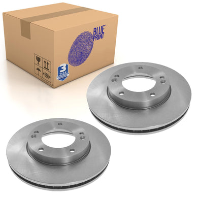 Pair of Front Brake Disc Fits KIA Sorento OE 517123E500 Blue Print ADG043145