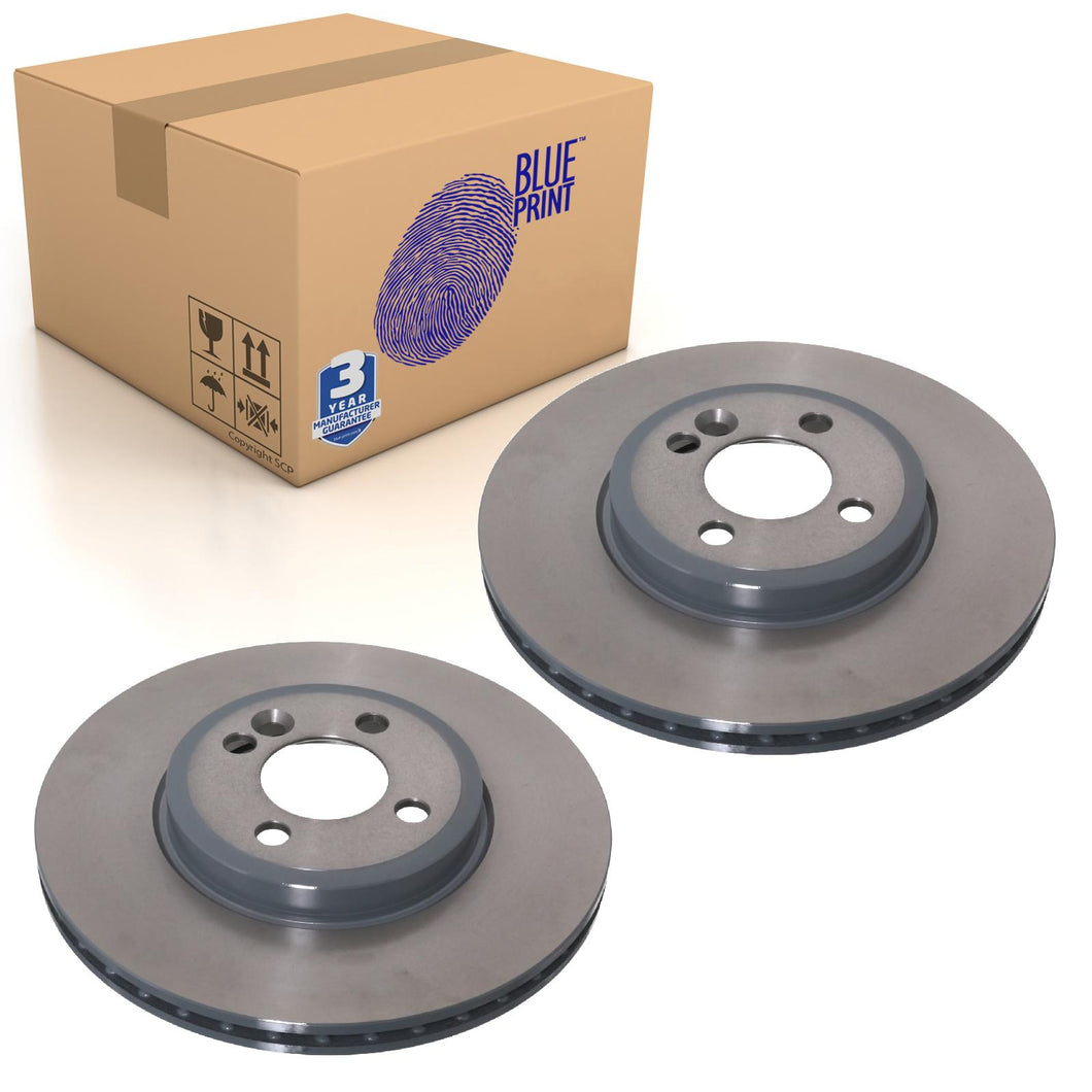 Pair of Front Brake Disc Fits Mini BMW Cooper R55 LCI R56 R Blue Print ADG043148