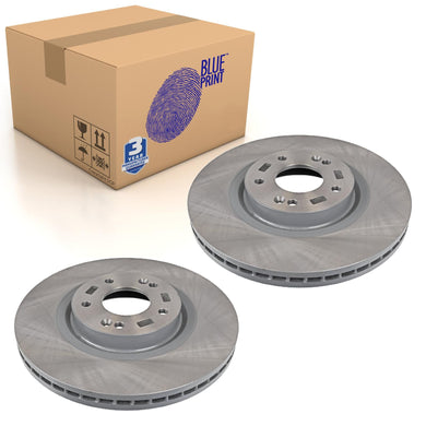 Pair of Front Brake Disc Fits KIA Sorento 4x4 Blue Print ADG043157