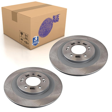 Pair of Rear Brake Disc Fits Hyundai i40 OE 584113Z700 Blue Print ADG043181