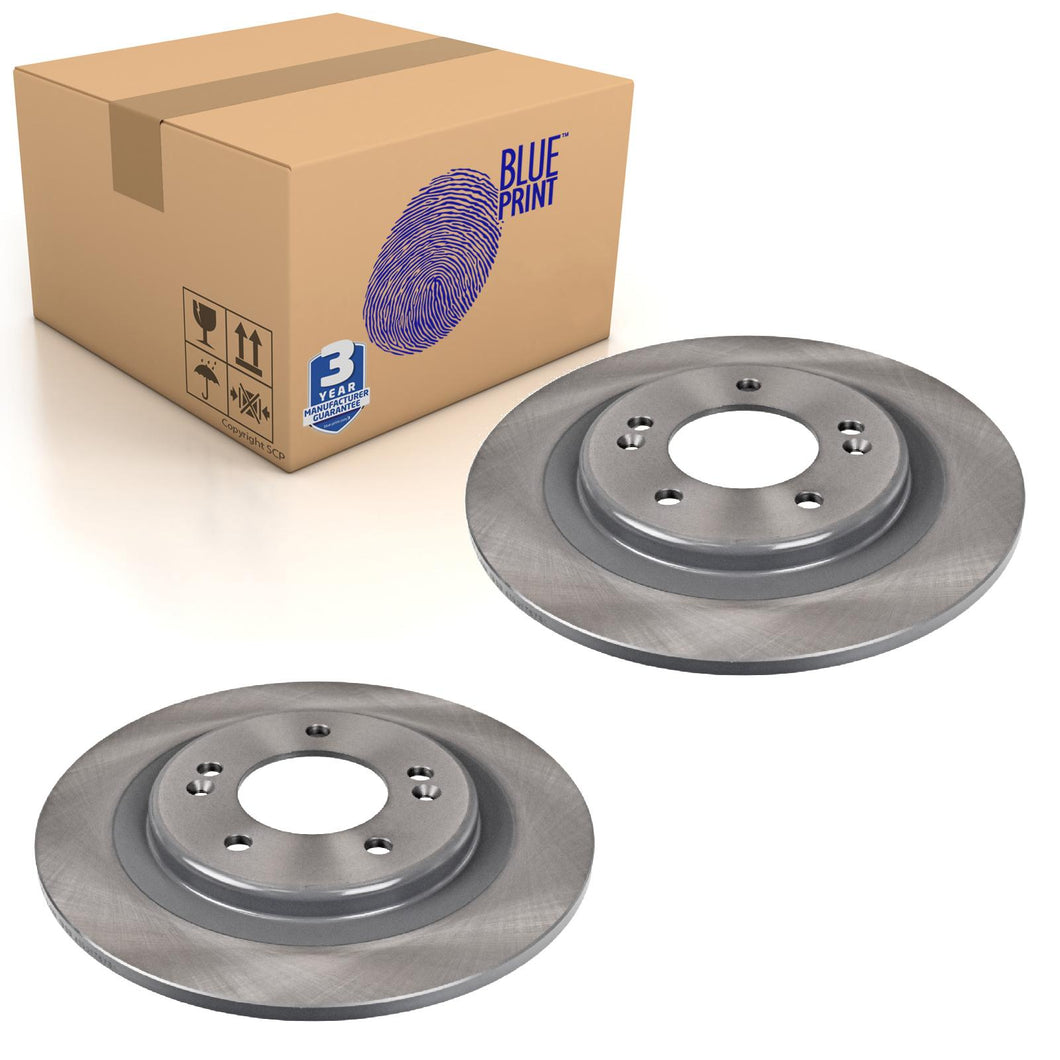 Pair of Rear Brake Disc Fits KIA Ceed Proceed Hyundai i30 I Blue Print ADG043194