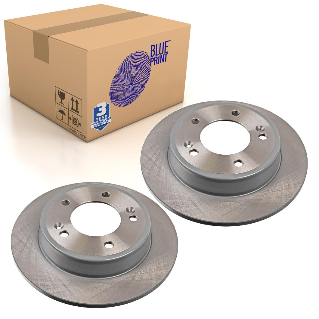 Pair of Rear Brake Disc Fits KIA Cee’d Proceed Blue Print ADG043195