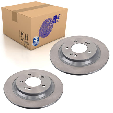 Pair of Rear Brake Disc Fits KIA Optima Soul Hyundai Azera Blue Print ADG043196