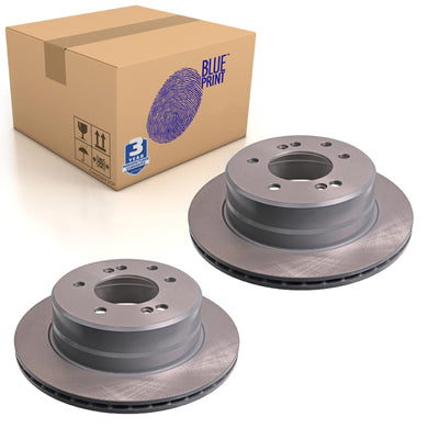 Pair of Rear Brake Disc Fits Ssangyong Rodius Turismo Blue Print ADG043216