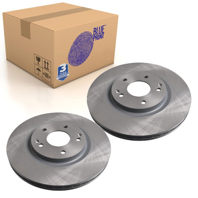 Pair of Front Brake Disc Fits Ssangyong Tivoli Blue Print ADG043218