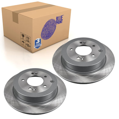 Pair of Rear Brake Disc Fits KIA Sportage 4x4 Blue Print ADG043223