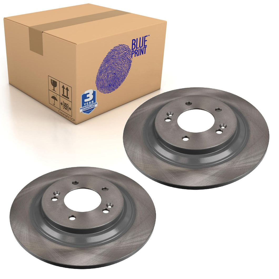 Pair of Rear Brake Disc Fits KIA Optima IV OE 58411D4650 Blue Print ADG043230