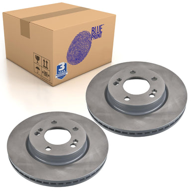 Pair of Front Brake Disc Fits Ssangyong OE 4144136000 Blue Print ADG043250