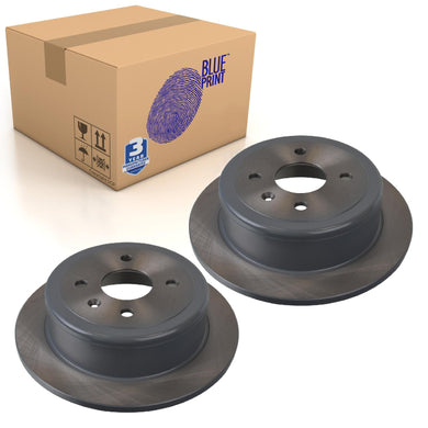 Pair of Rear Brake Disc Fits Daewoo Nubira OE 96312560 Blue Print ADG04326