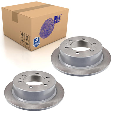 Pair of Rear Brake Disc Fits Daewoo Korando Musso Blue Print ADG04332