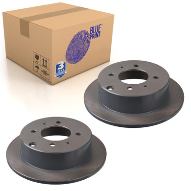 Pair of Rear Brake Disc Fits Hyundai Matrix Sonata Sonica Blue Print ADG04334