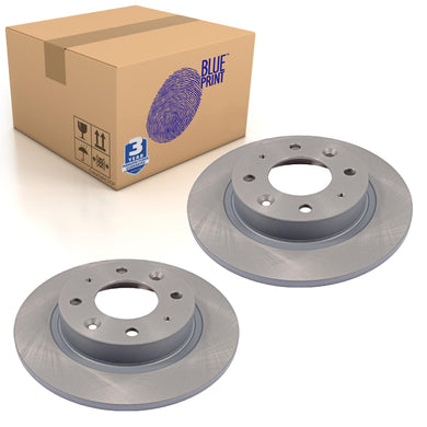 Pair of Rear Brake Disc Fits Kia OE 0K9A226251 Blue Print ADG04336