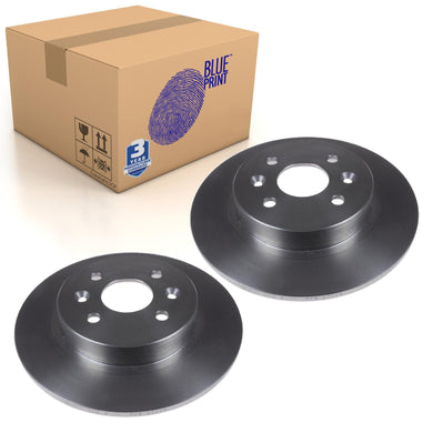 Pair of Rear Brake Disc Fits KIA Mentor Sephia Shuma I Blue Print ADG04343