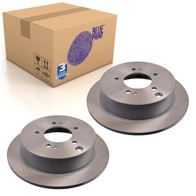 Pair of Rear Brake Disc Fits KIA Sportage 4x4 Sportage R 4x4 Blue Print ADG04345