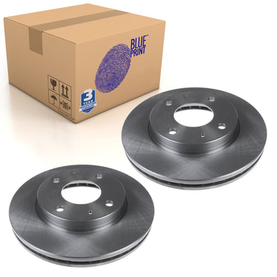 Pair of Front Brake Disc Fits KIA Magentis Optima I Blue Print ADG04352