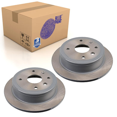 Pair of Rear Brake Disc Fits Daewoo Lacetti Nubira Blue Print ADG04362