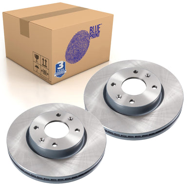 Pair of Front Brake Disc Fits KIA Magentis Optima I Blue Print ADG04365