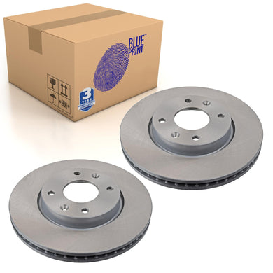 Pair of Front Brake Disc Fits Hyundai Elantra Lavita Sonata Blue Print ADG04366