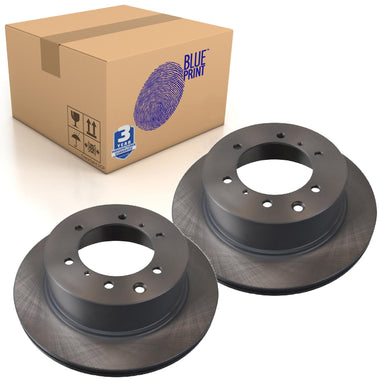 Pair of Rear Brake Disc Fits Hyundai Terracan Blue Print ADG04368
